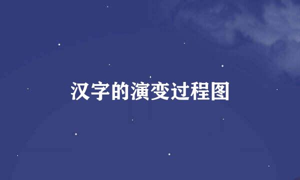 汉字的演变过程图