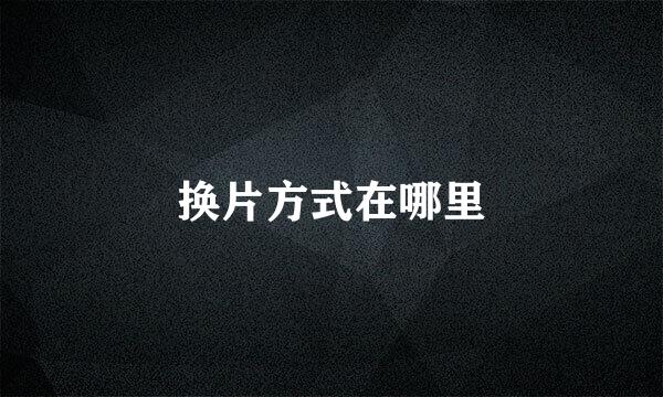 换片方式在哪里