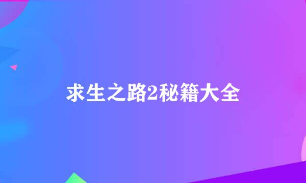 求生之路2秘籍大全