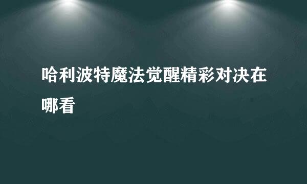 哈利波特魔法觉醒精彩对决在哪看