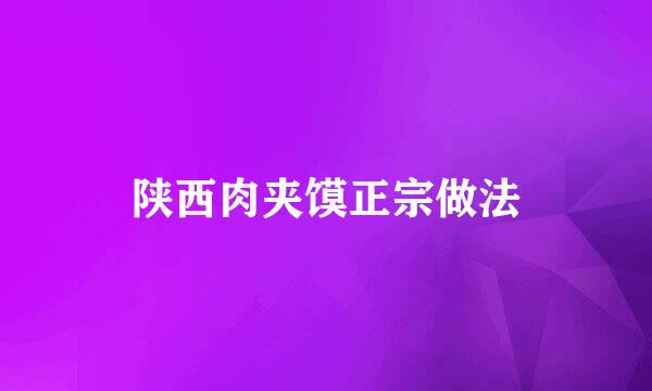 陕西肉夹馍正宗做法