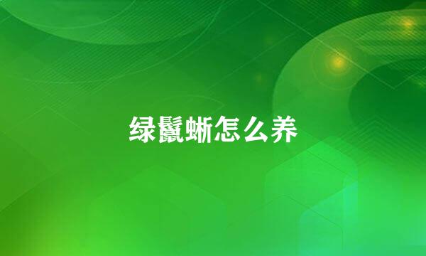 绿鬣蜥怎么养