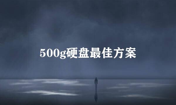 500g硬盘最佳方案