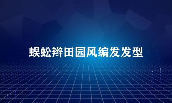 蜈蚣辫田园风编发发型
