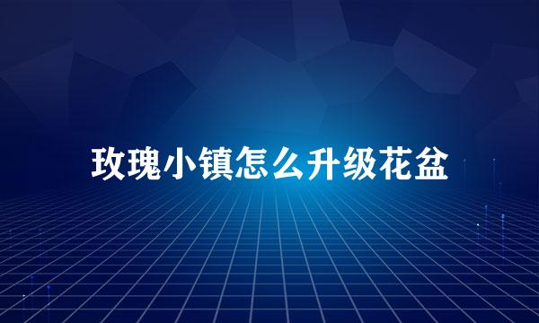 玫瑰小镇怎么升级花盆