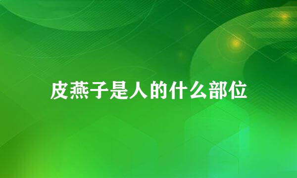 皮燕子是人的什么部位