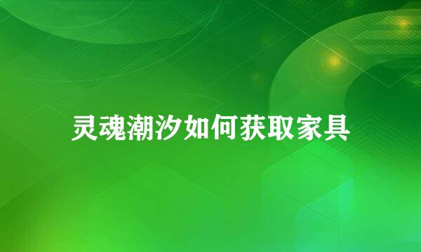 灵魂潮汐如何获取家具