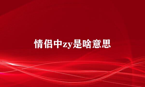 情侣中zy是啥意思