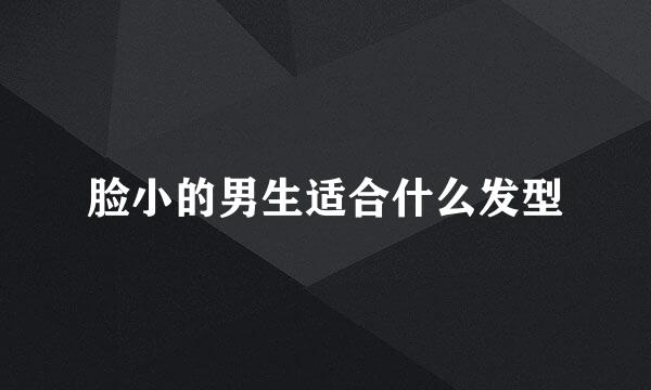 脸小的男生适合什么发型