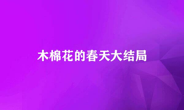 木棉花的春天大结局