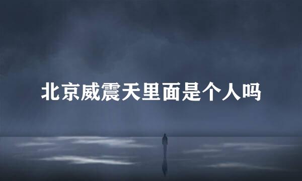 北京威震天里面是个人吗