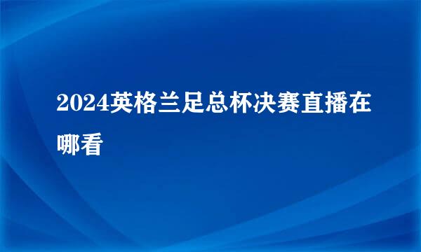 2024英格兰足总杯决赛直播在哪看