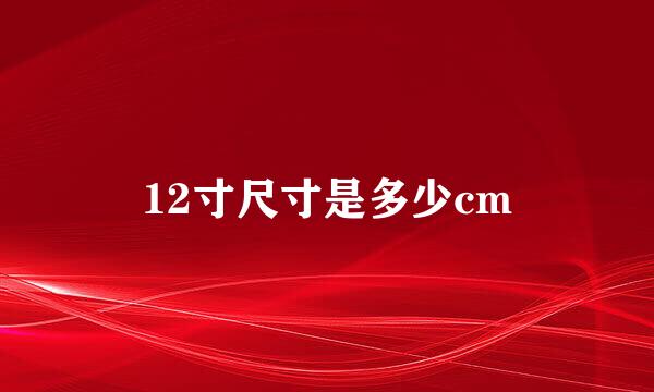 12寸尺寸是多少cm