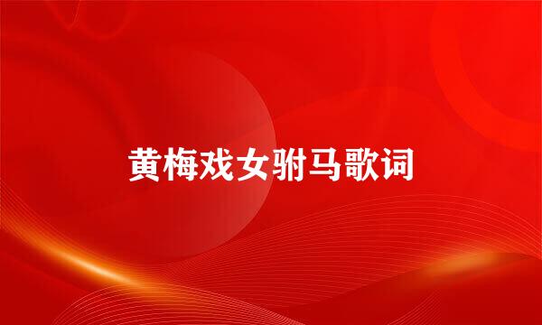 黄梅戏女驸马歌词