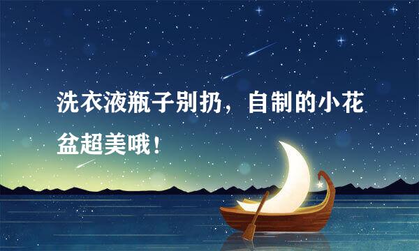 洗衣液瓶子别扔,自制的小花盆超美哦!