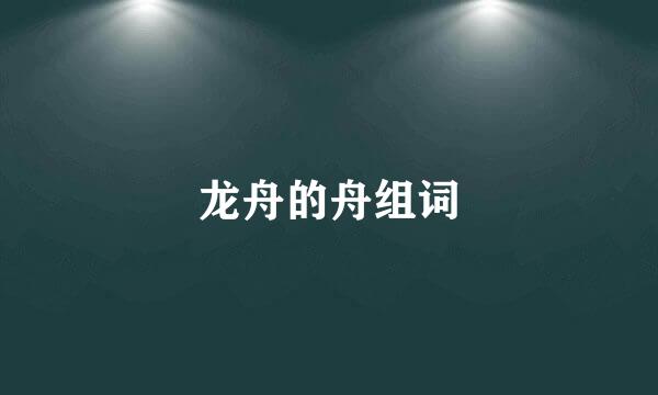 龙舟的舟组词