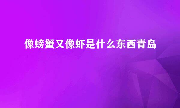 像螃蟹又像虾是什么东西青岛