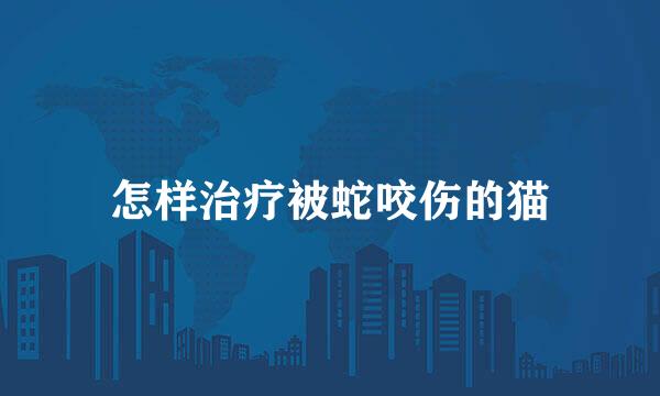 怎样治疗被蛇咬伤的猫