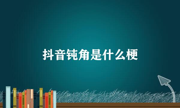 抖音钝角是什么梗