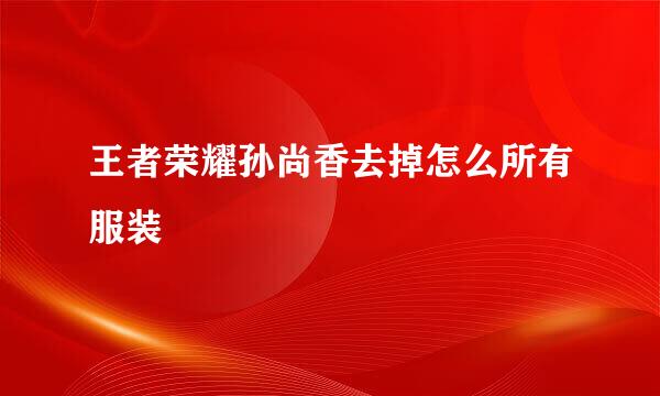 王者荣耀孙尚香去掉怎么所有服装