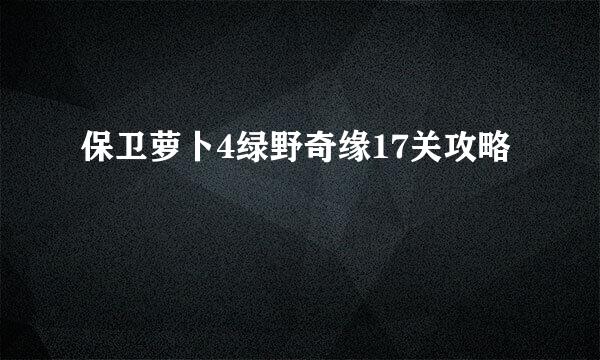保卫萝卜4绿野奇缘17关攻略