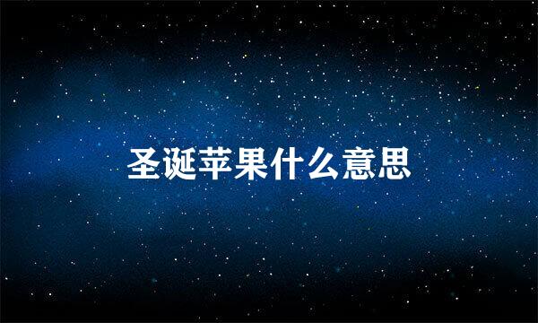 圣诞苹果什么意思