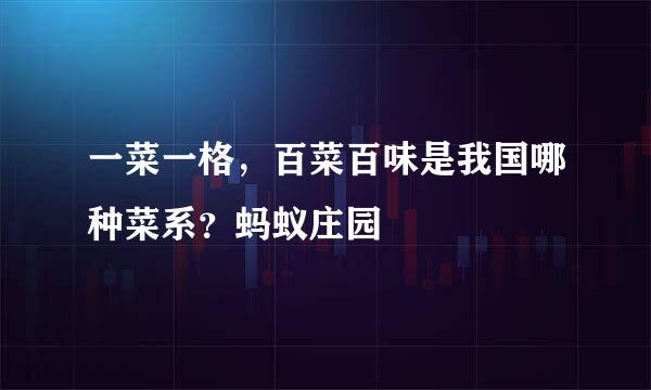 一菜一格,百菜百味是我国哪种菜系?蚂蚁庄园