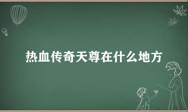 热血传奇天尊在什么地方