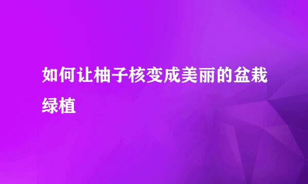 如何让柚子核变成美丽的盆栽绿植
