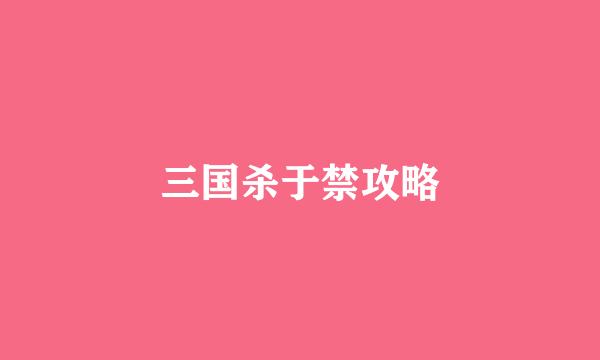 三国杀于禁攻略