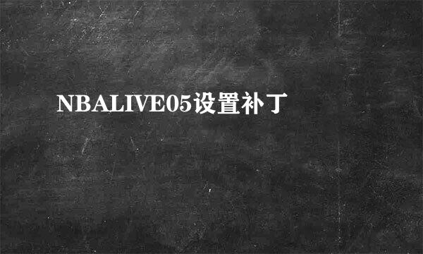 NBALIVE05设置补丁