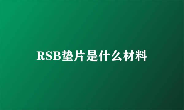 RSB垫片是什么材料
