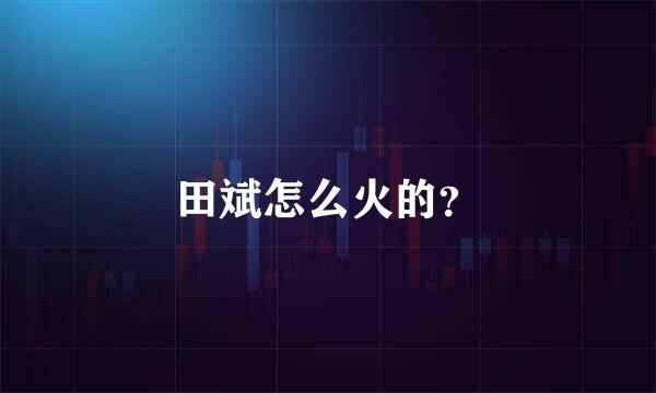 田斌怎么火的?