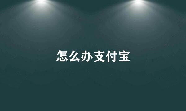 怎么办支付宝
