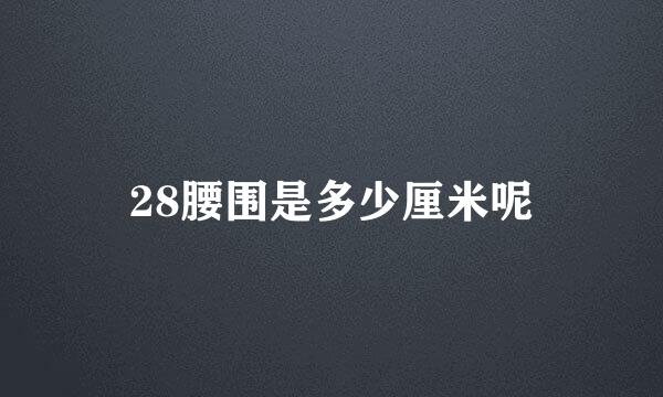28腰围是多少厘米呢