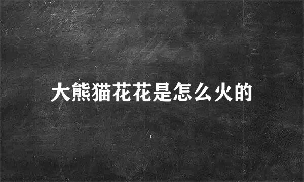 大熊猫花花是怎么火的