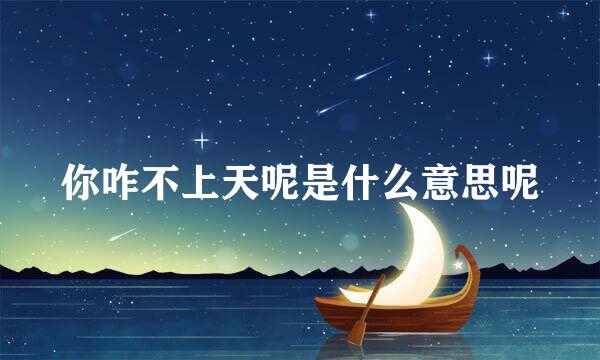 你咋不上天呢是什么意思呢