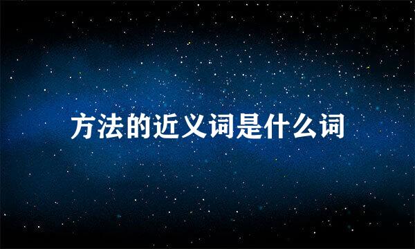 方法的近义词是什么词