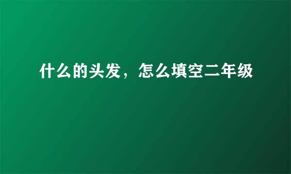 什么的头发，怎么填空二年级