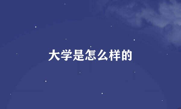大学是怎么样的