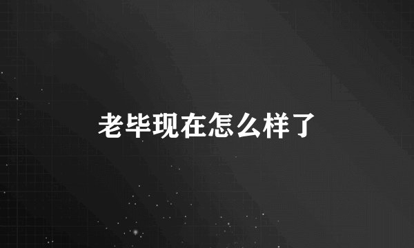 老毕现在怎么样了