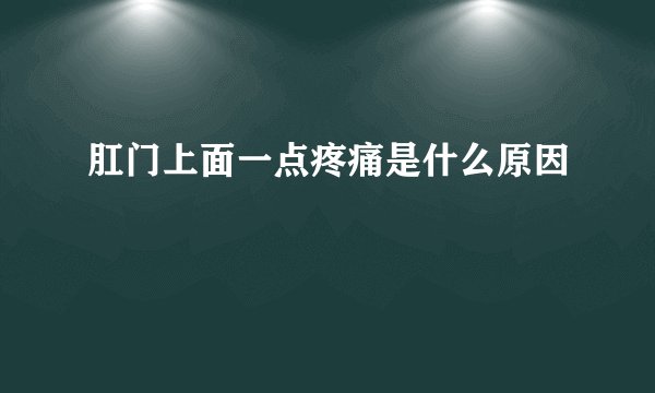 肛门上面一点疼痛是什么原因