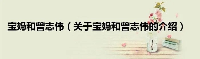 宝妈和曾志伟（关于宝妈和曾志伟的介绍）