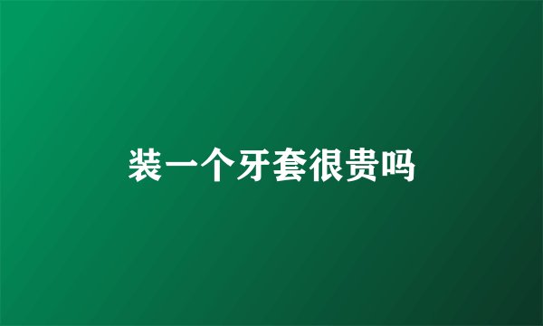 装一个牙套很贵吗