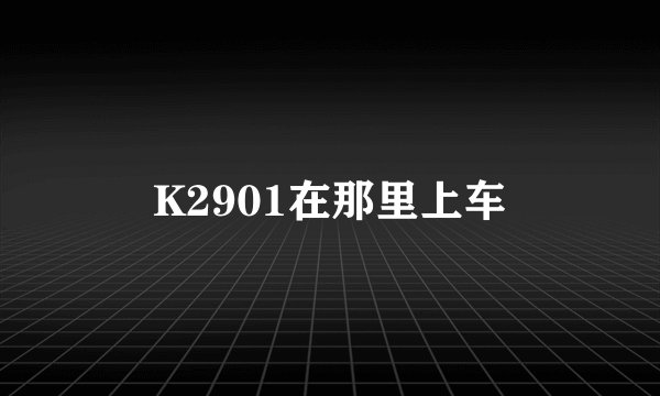 K2901在那里上车