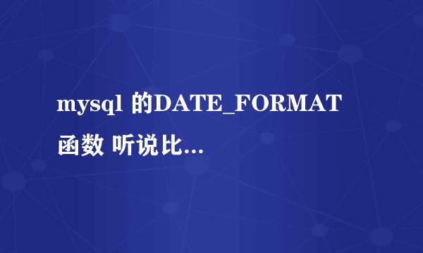 mysql 的DATE_FORMAT 函数 听说比较慢，是吗