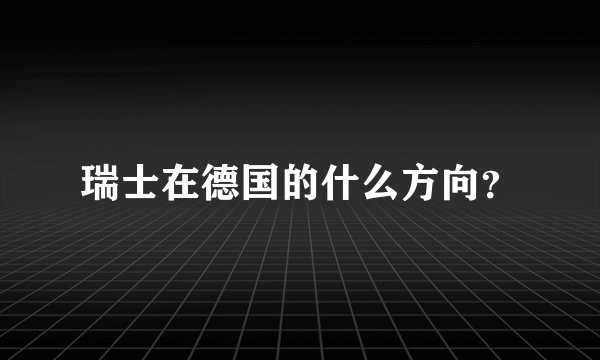 瑞士在德国的什么方向？