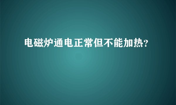 电磁炉通电正常但不能加热？