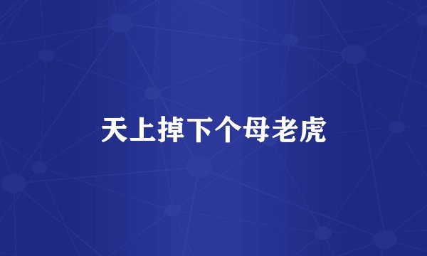 天上掉下个母老虎