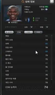 FIFA Online3 14赛季卡蓝军切尔西球员数据图鉴 韩服车子套阵容能力值变更情况一览